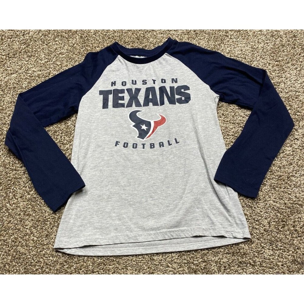 Boys Houston Texans Football Shirt Long Sleeve 10/12